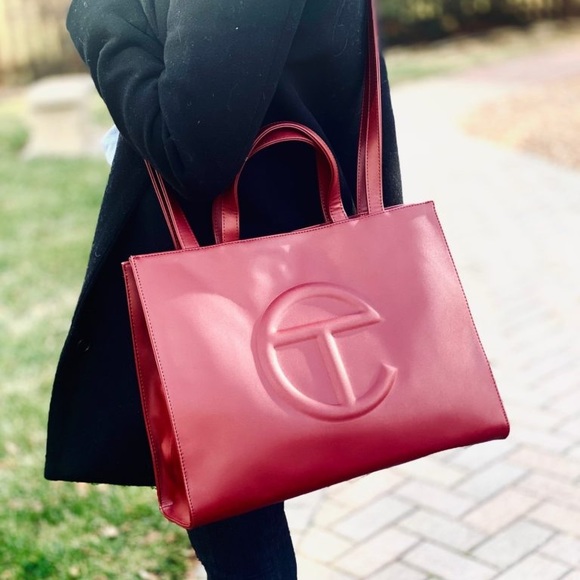 TELFAR Medium Shopper in Oxblood - Authentic - Picture 2 of 13